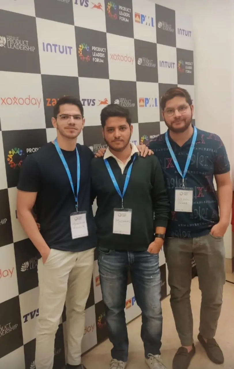 Mohammed Mudassir with Style.ai teammates at Product Leaders Forum 2023